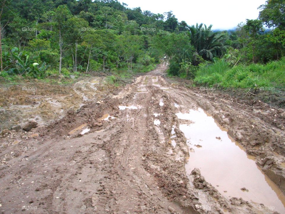 Remote roads of Papua, Indonesia