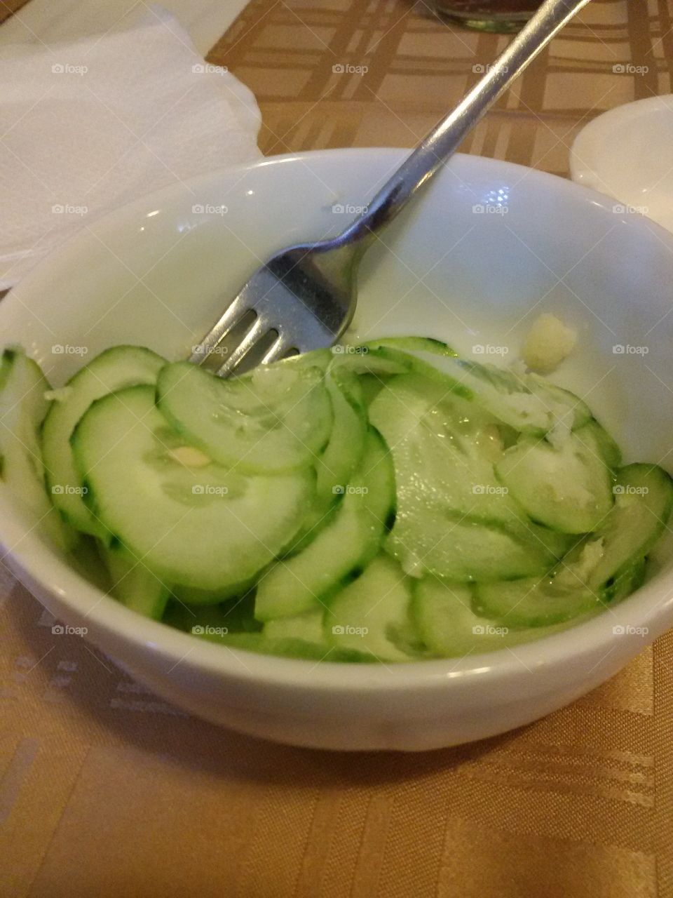 cucumbers in restaurant