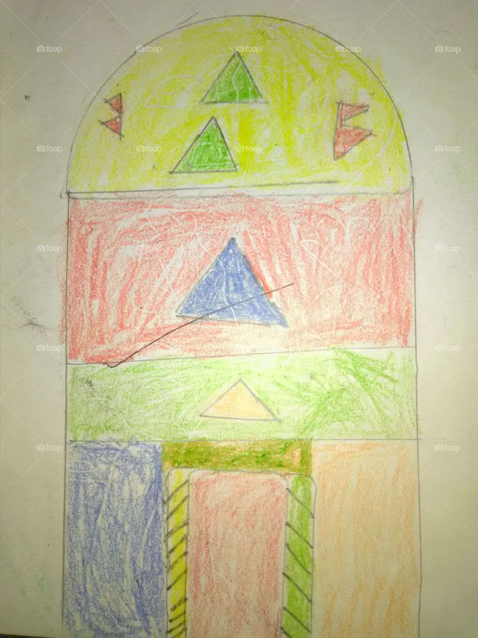 The children making sketch.