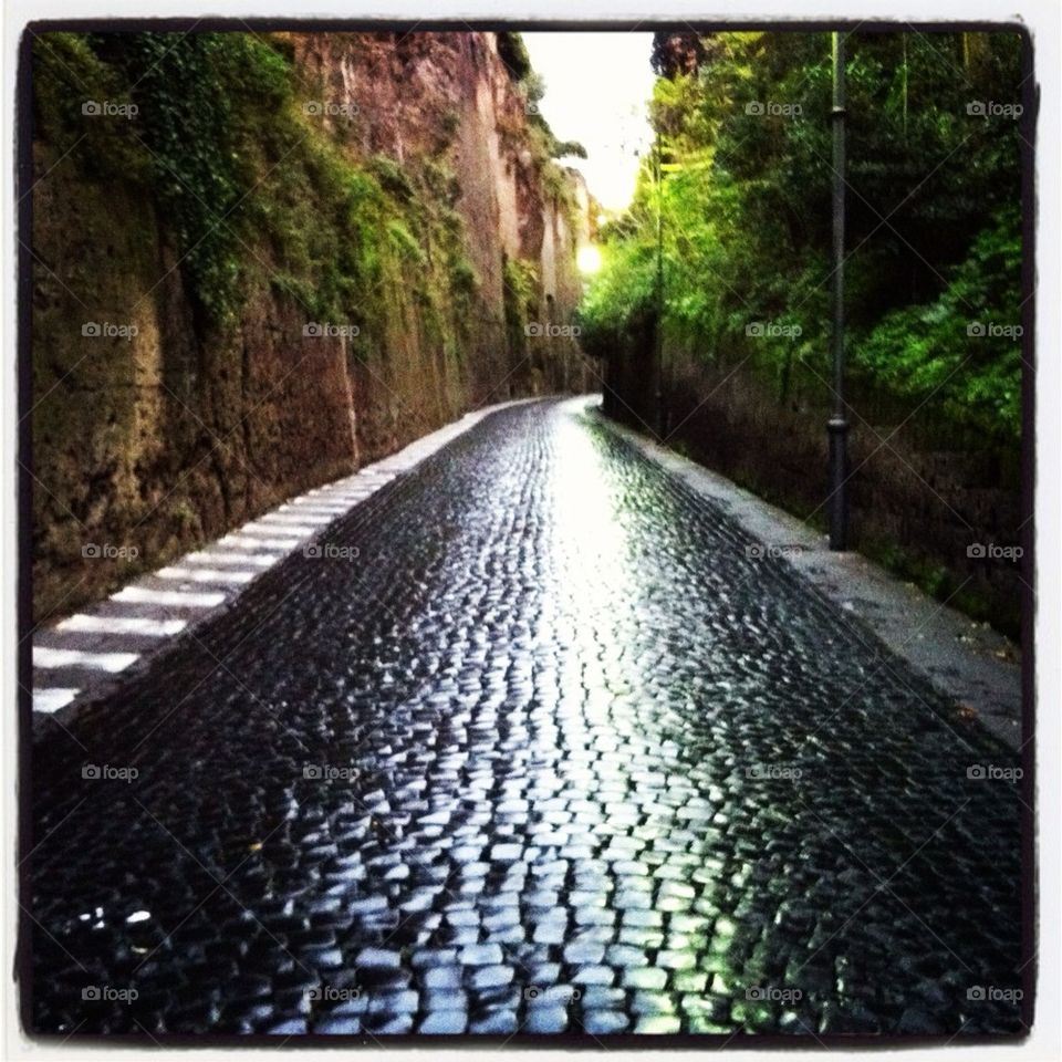 Sorento street after a rain shower