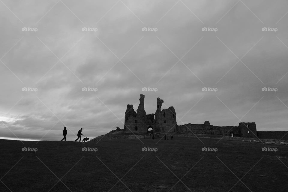 Dog pulling owner up a hill … movement 