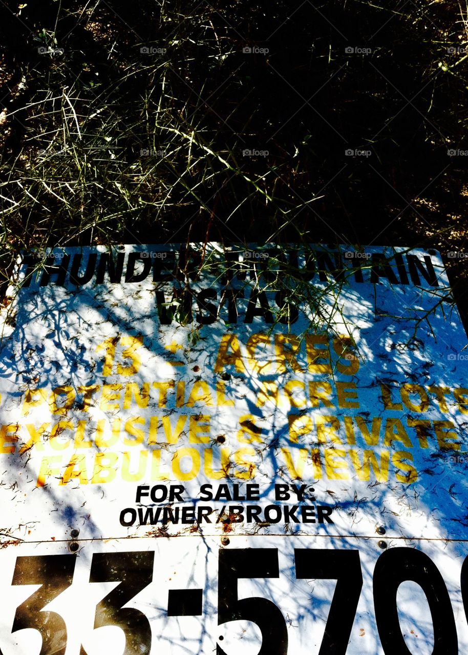 Abandoned mountain sign