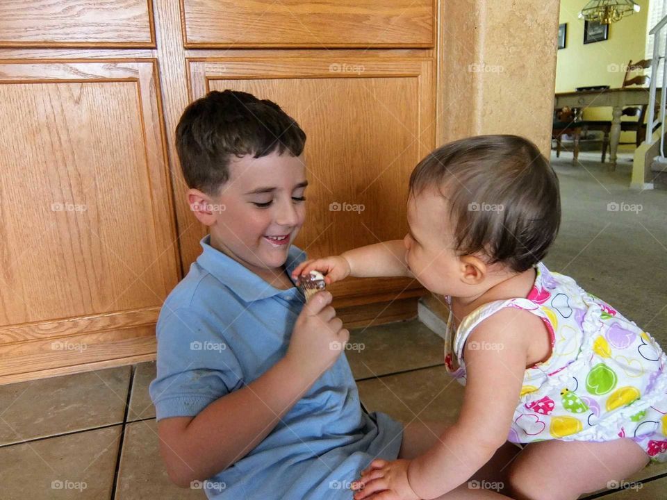 Sharing ice cream