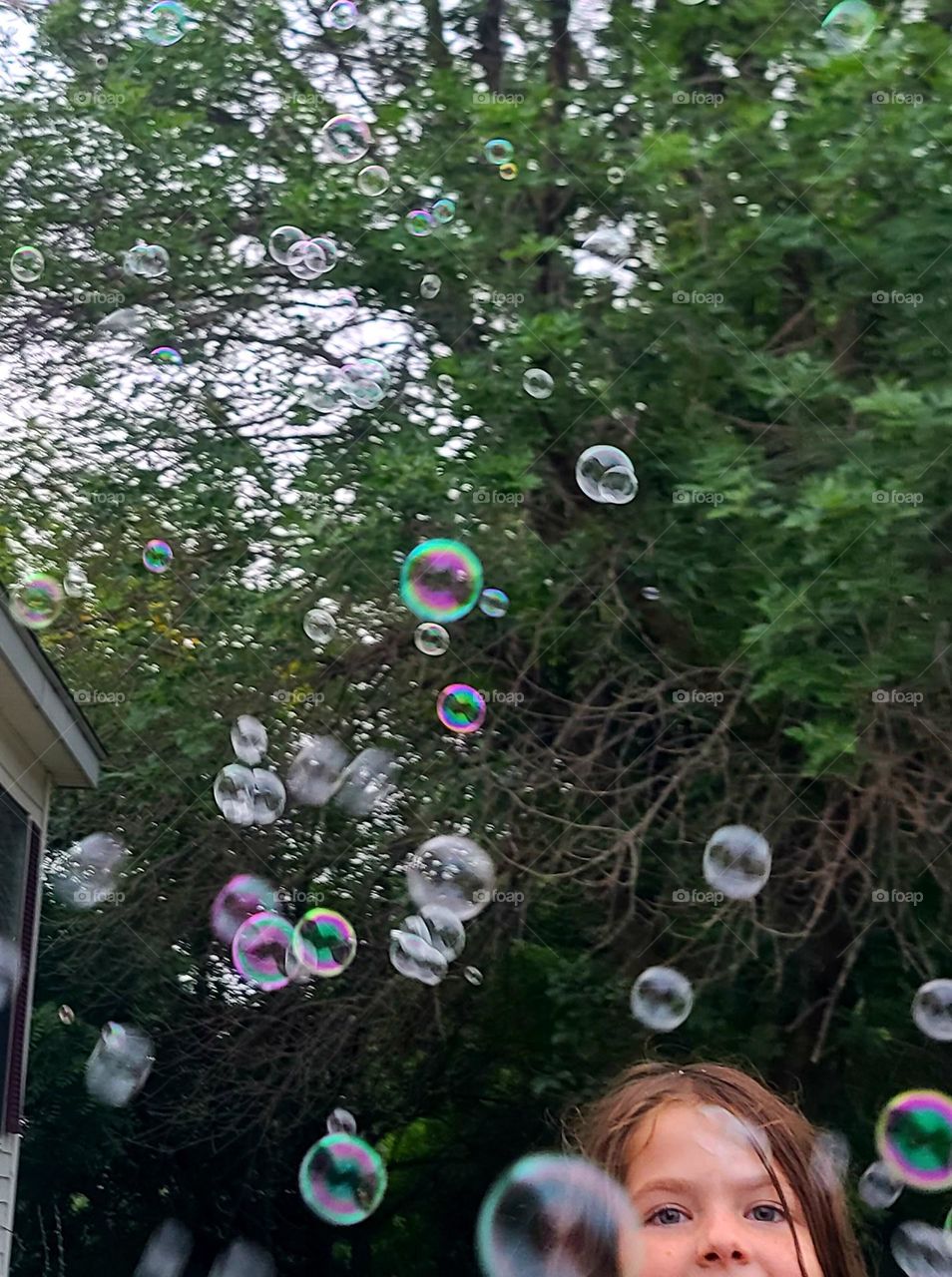 Girl and her bubbles