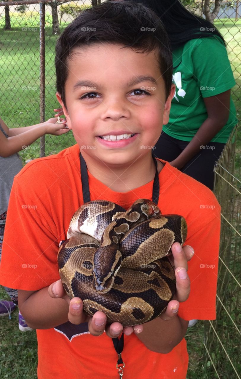 Boy and a snake 