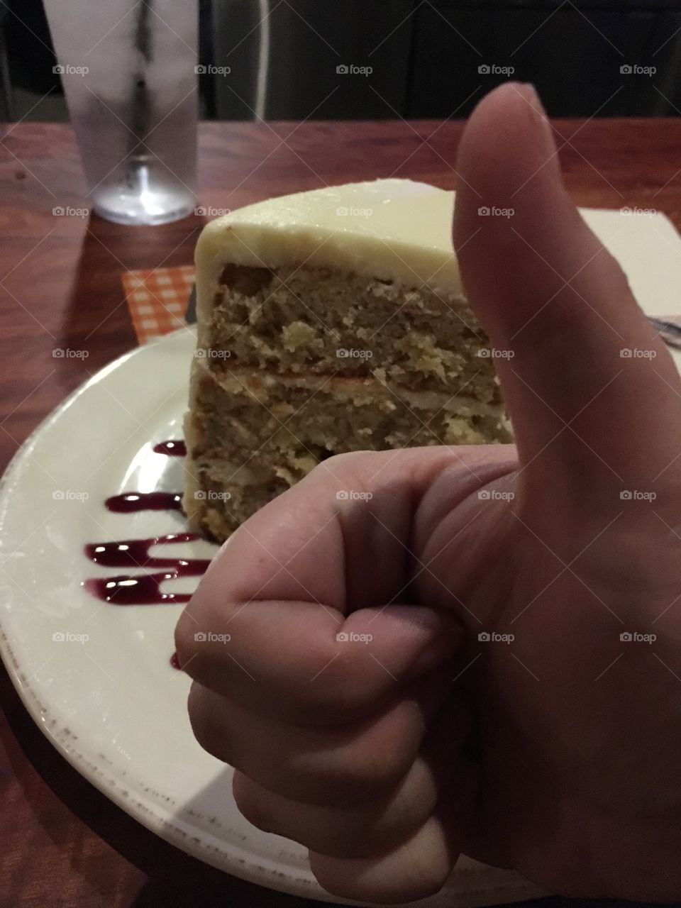 thumbs up for cake
