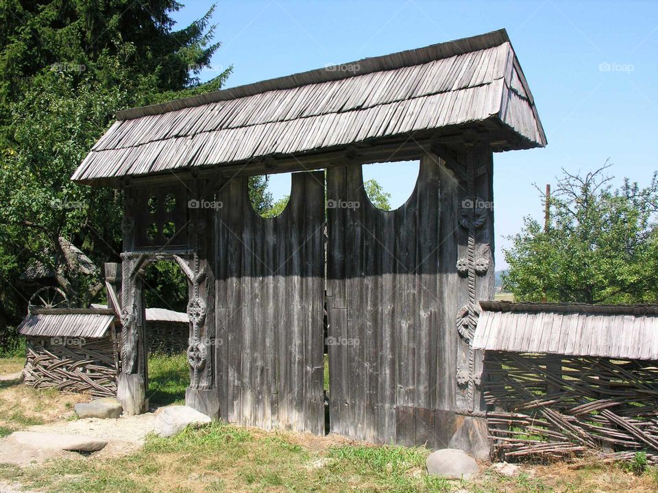 Old wooden gate