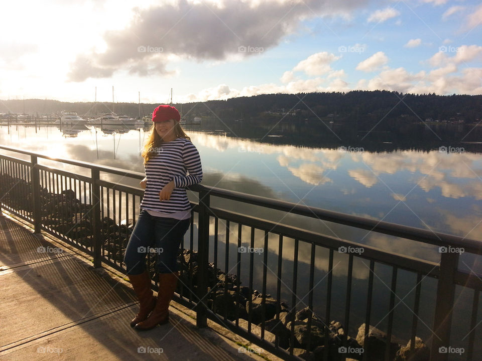 Nautical lady by the marina