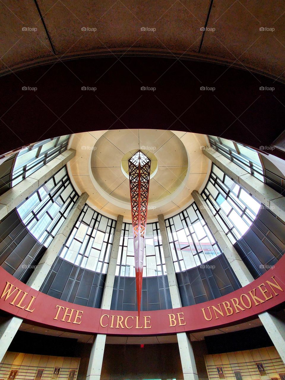 The circular room of Hall of Fame plaques at the Country Music Hall of Fame in Nashville asks a pointed question