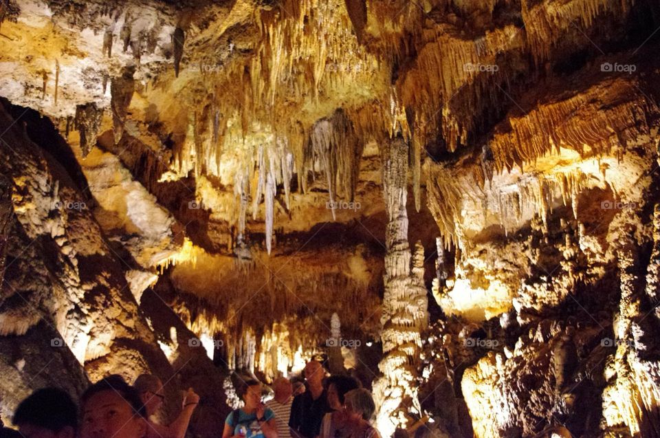 Cavern. Nature underground caves