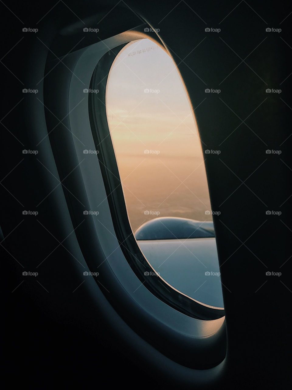 View through an airplane