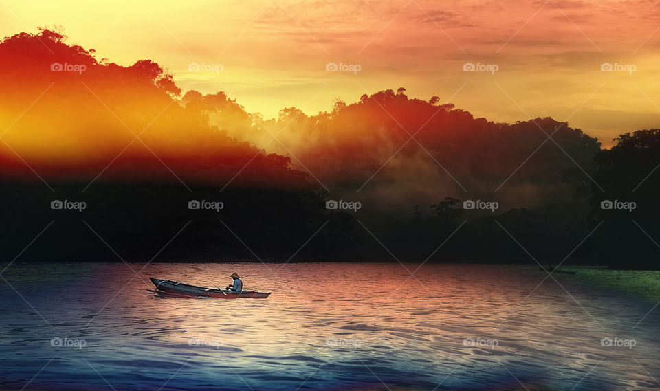 sunrise at sendang biru beach