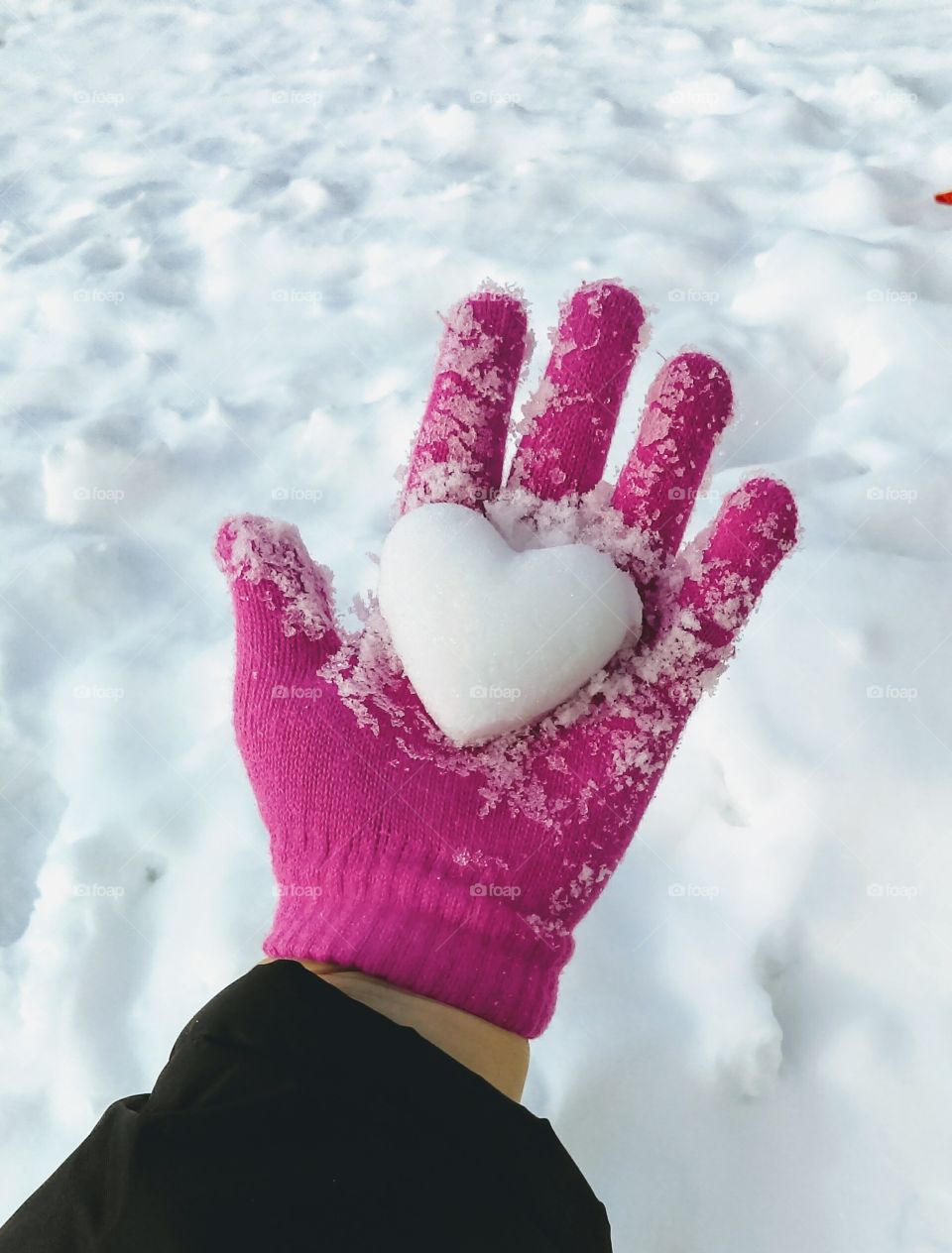 Heart Shaped Snowball