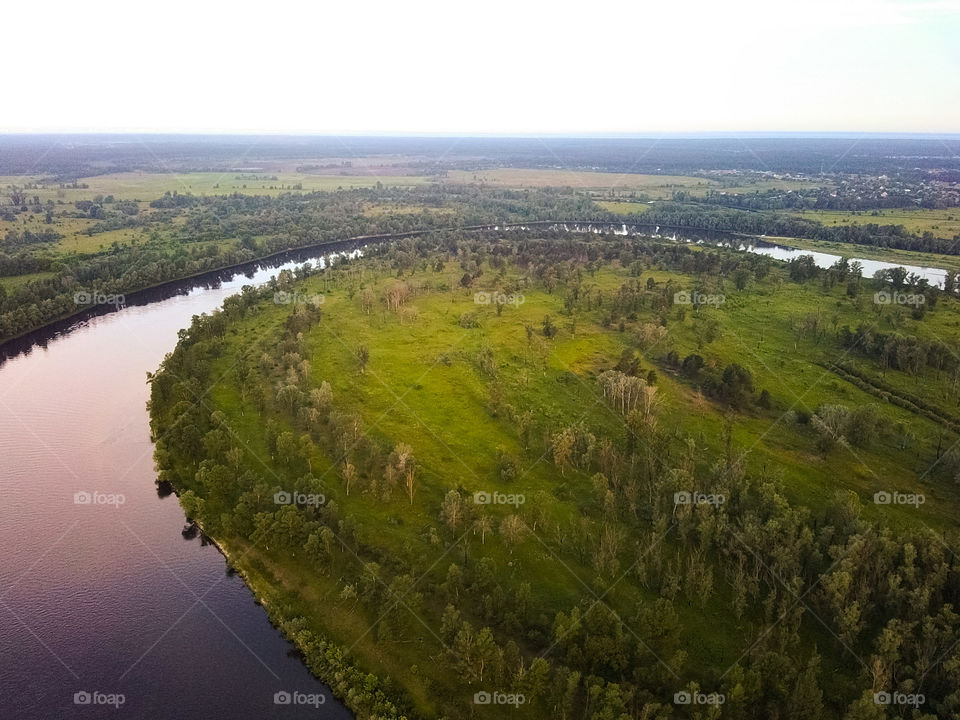 River aerial view