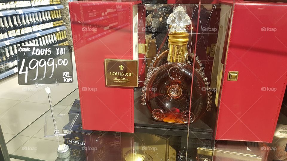 An expensive cognac Louis XIII