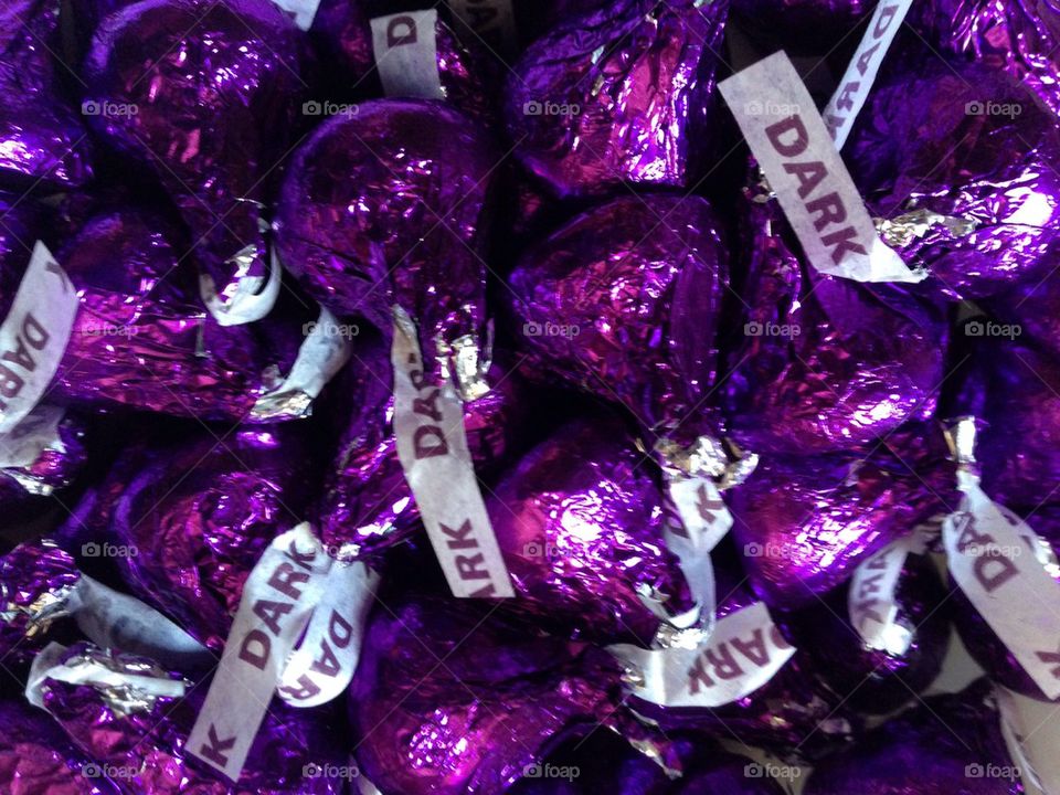 Purple chocolate kisses