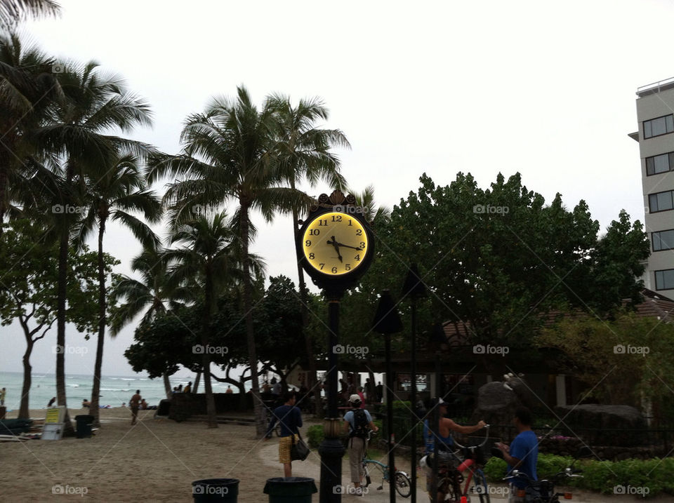 beach clock time clocks by Chromalux