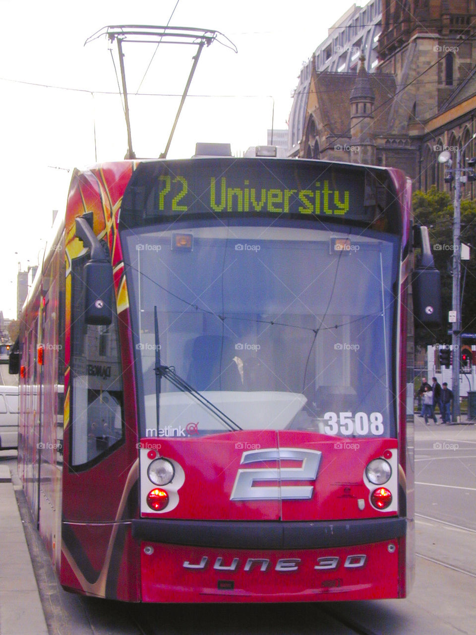 THE TRAM LINE OF CITY OF MELBOURNE AUSTRALIA