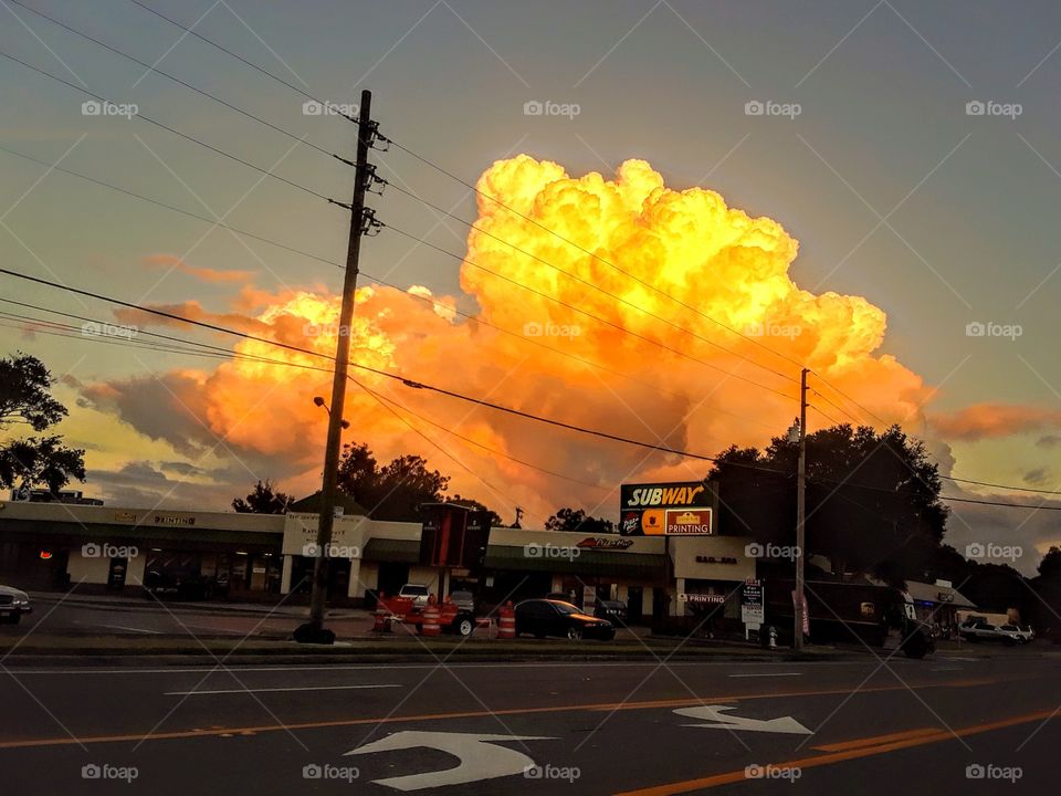 Majestic Fiery Sunset Clouds