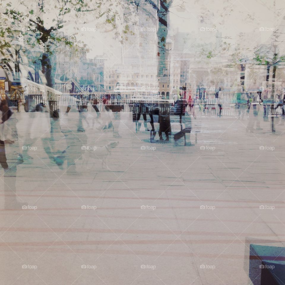 Double exposed London Blur
 