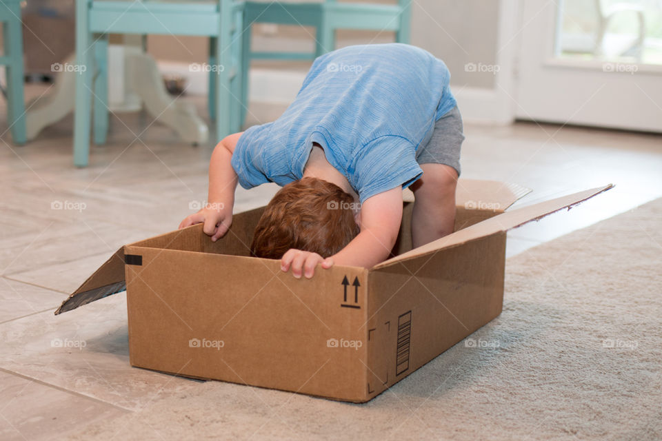 Headstand in a box 