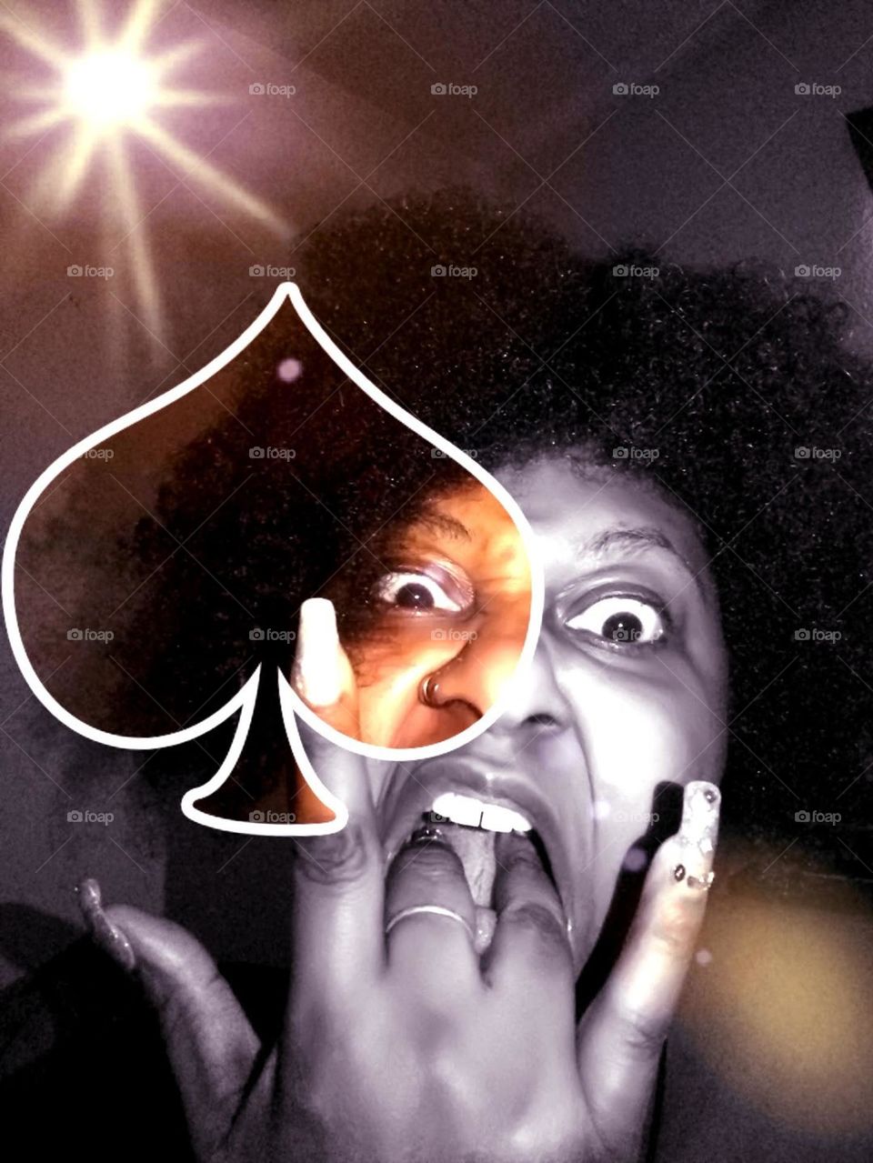 A Spade Is a Spade. Long nails, don't care.... SURPRISE!!!