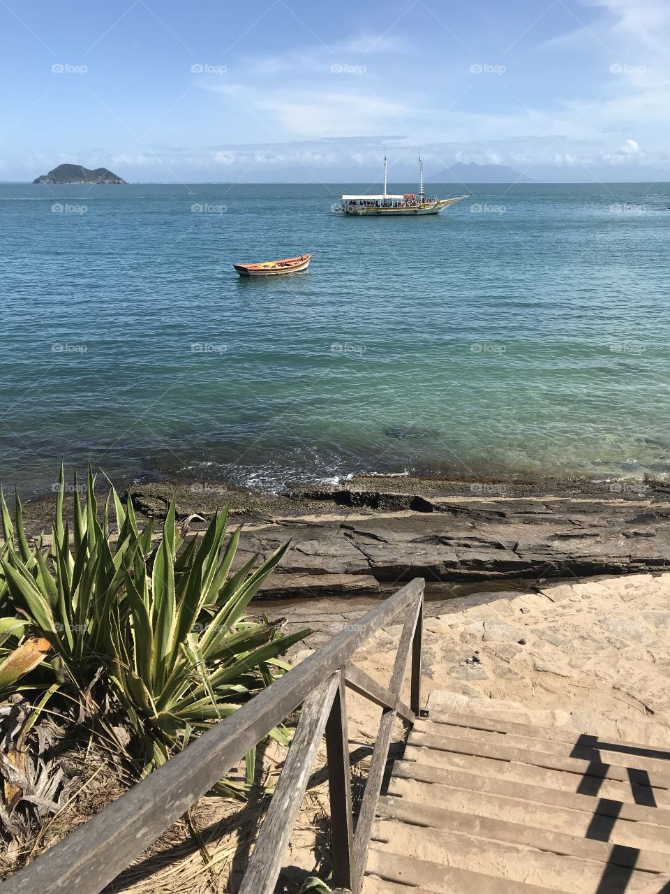 View of one of the beaches of Buzios, Rio de Janeiro