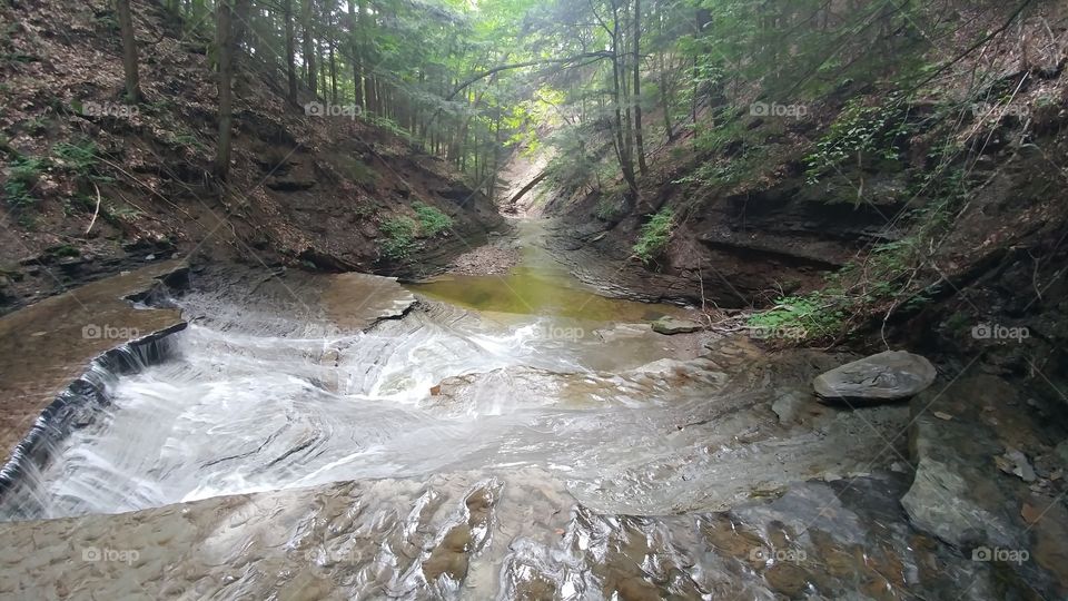 down the creek