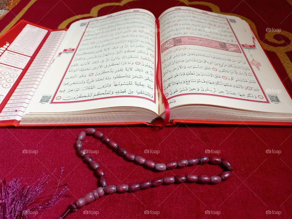 During Ramadan,Muslims recite the Quran and do good deeds.