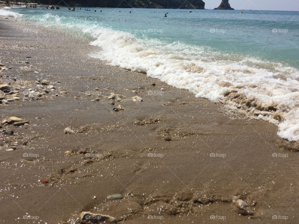 Beautiful beach of Agios Gordios, Corfu, Greece