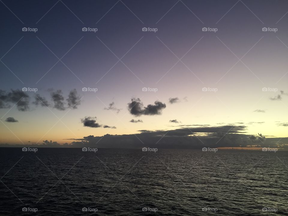 Clouds, ocean, sky