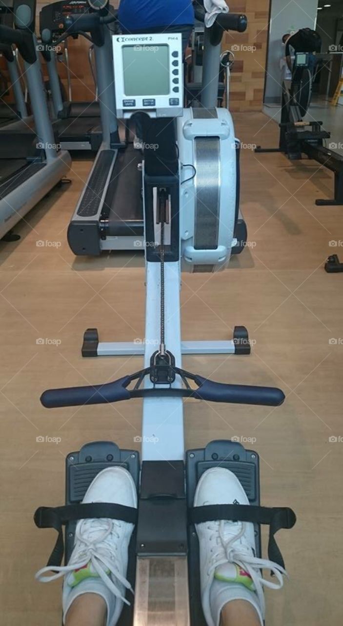 Doing some exercise before going to work