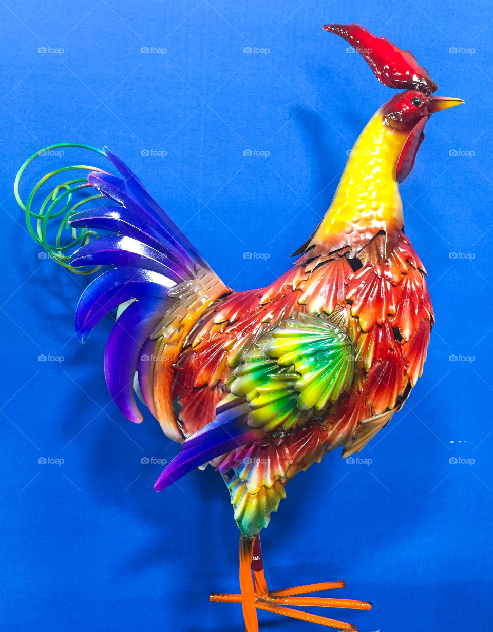 Rooster metal art