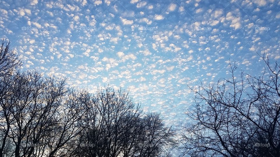 spotty clouds
