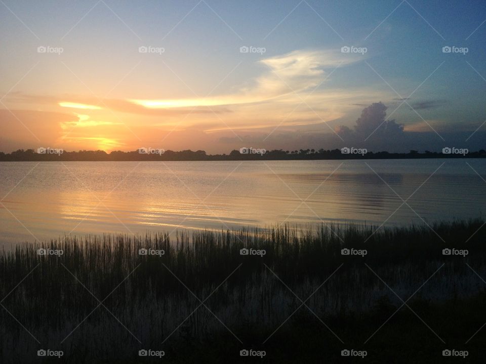 Sunset, Dawn, Reflection, Water, Lake