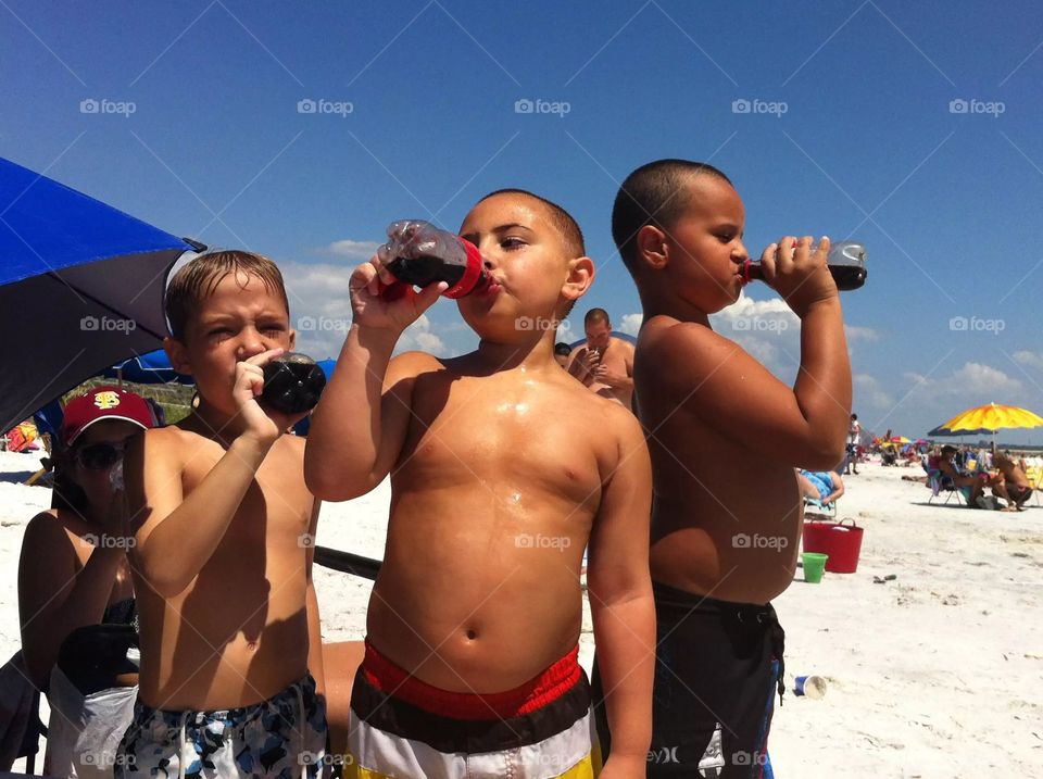 Coke with the boys 
