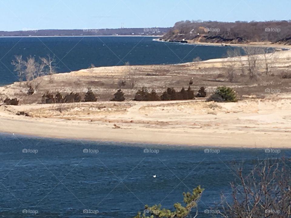 Coastline on the sound.