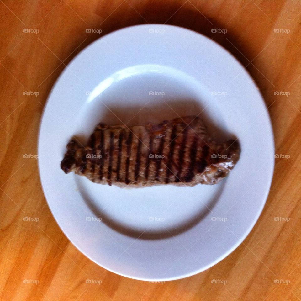 Cooked sirloin steak