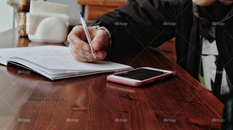 Man writing