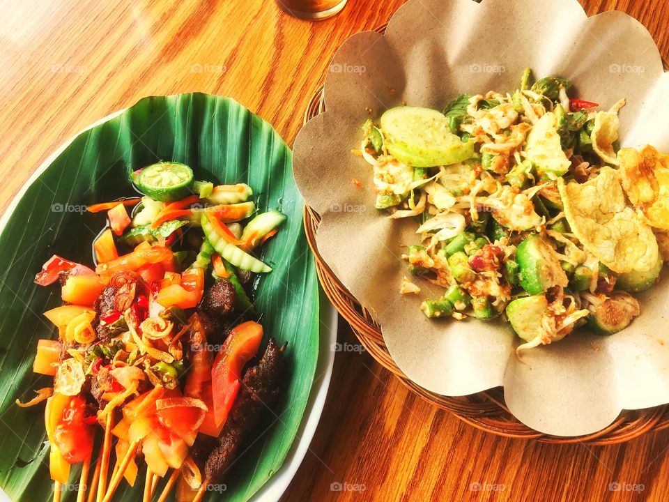 Chiken satay and Karedok “indonesian food”..so delicious!!