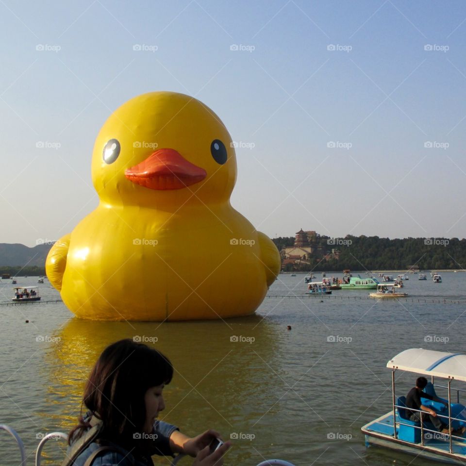 Big yellow duck in Beijing, China
