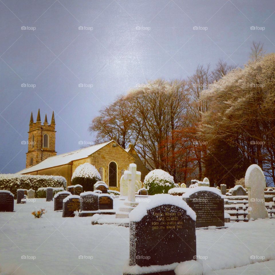 Church of Ireland in Co Tyrone on a winters day.