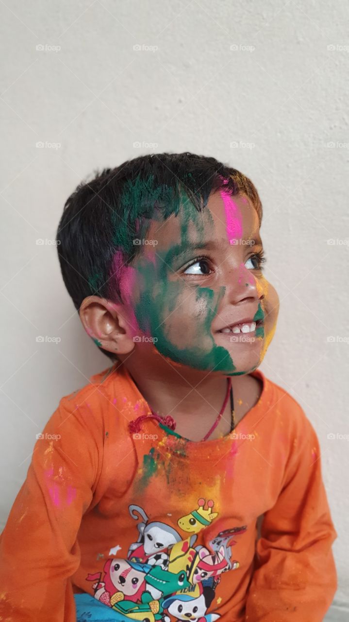 #rk #mobileclick #mobilephotography #s10plus #samsungs10plus #kid #kidsofinstagram #kidsphoto #kidsmood #kidsphotography #portrait #portraitphotography #portraitmode #colours #colourful #colourfulface #colorfulfaces #holi #holiness