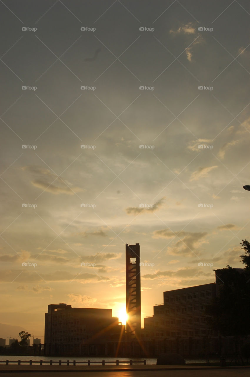 sky china sunset clouds by mengzishiliu