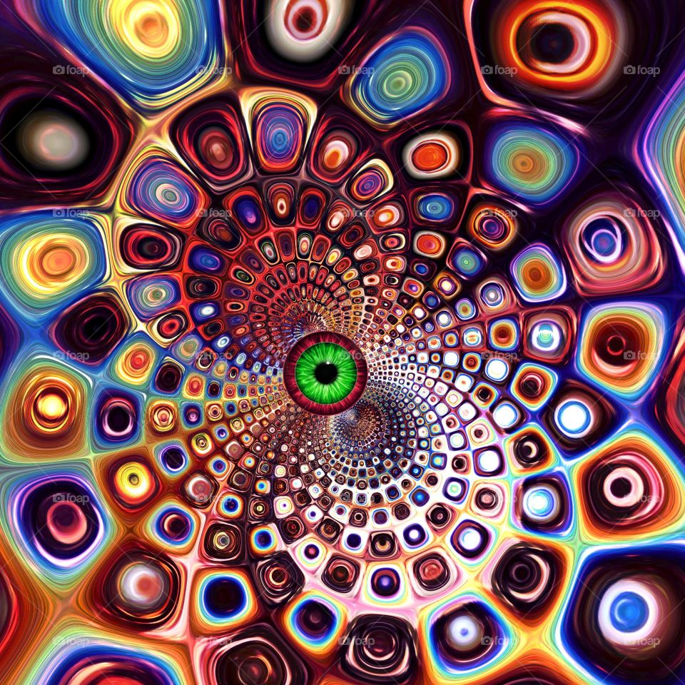 Unique psychedelic abstract .