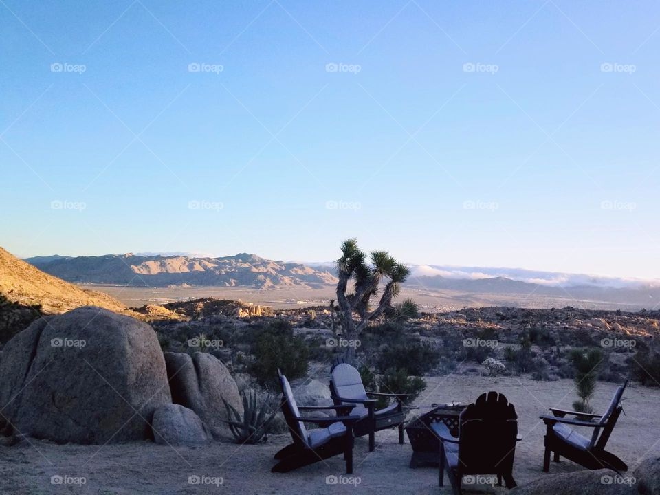 Serene Desert View overlooking the Mojave Desert