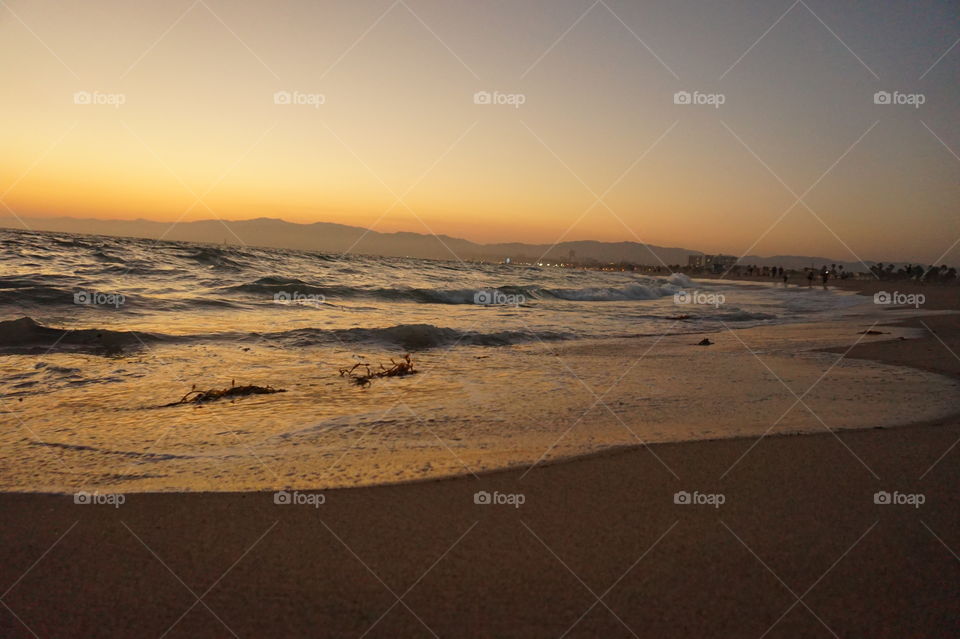 sunset at venice beach