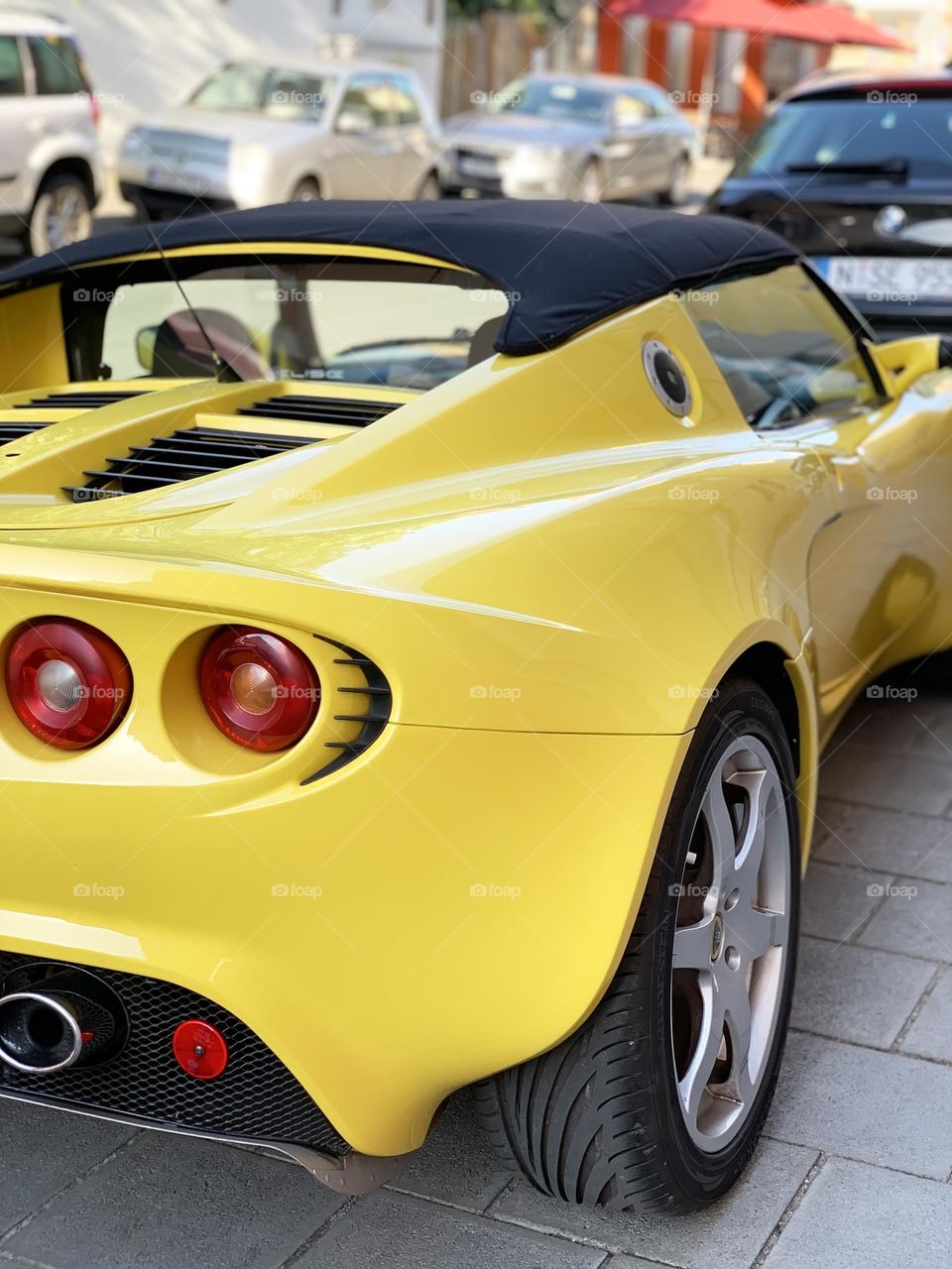 Yellow sport car