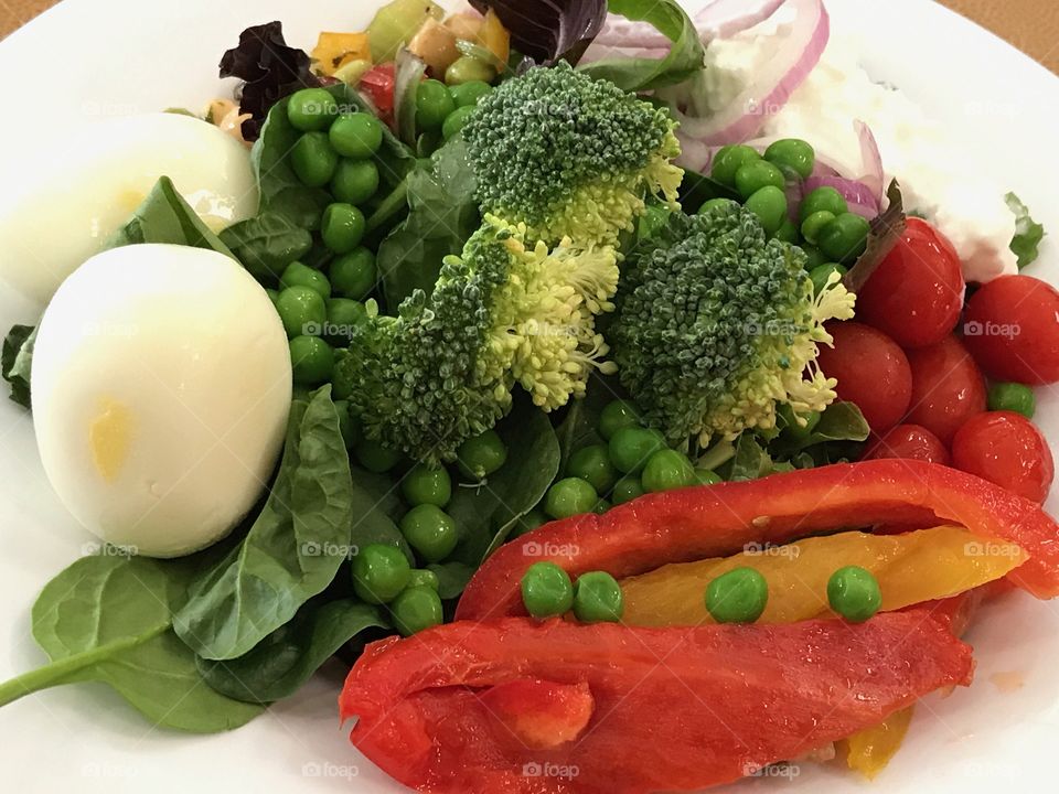 Beautiful colorful vegetable salad.