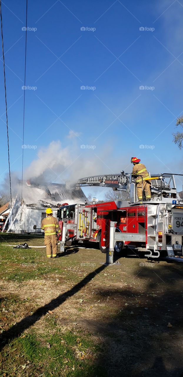 House fire,Firefighters, Hero's